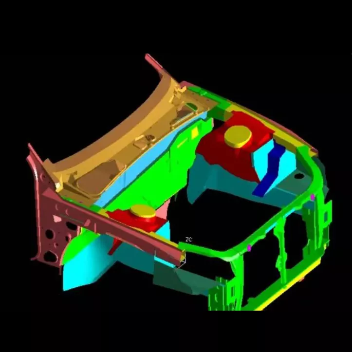 Stanzformen für die Motorraummontage im Automobilbereich