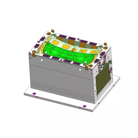 Spritzgussform für Heckklappenverkleidung für Kraftfahrzeuge