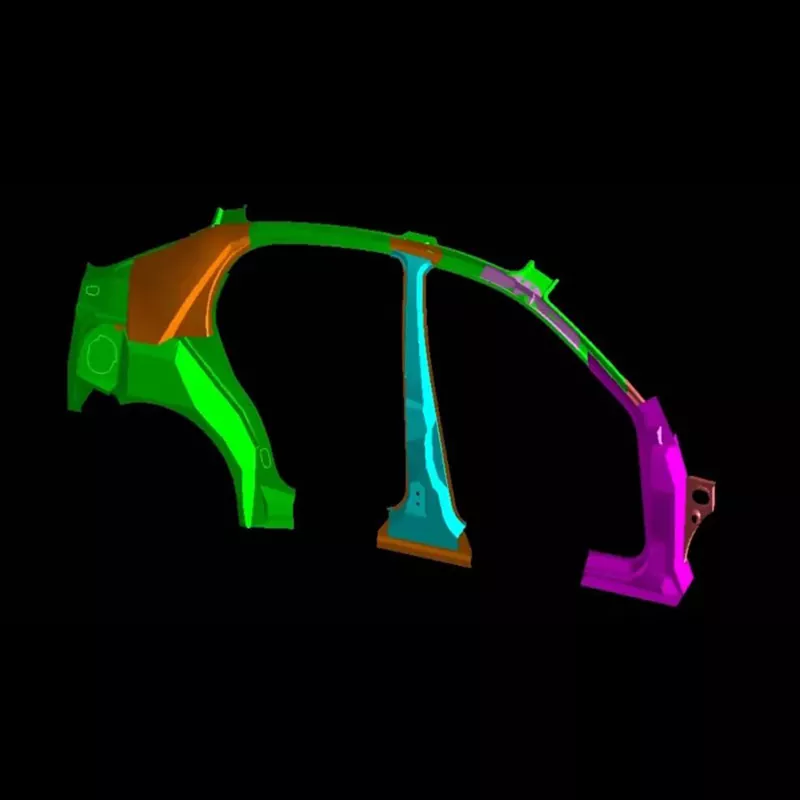 Stanzformen für die innere Montage von Seitenwänden im Automobilbereich